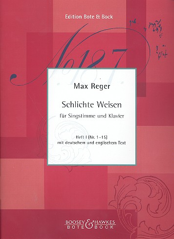 Schlichte Weisen op.76 Band 1&nbsp;&nbsp;für mittlere Singstimme und Klavier (dt/en)&nbsp;&nbsp;