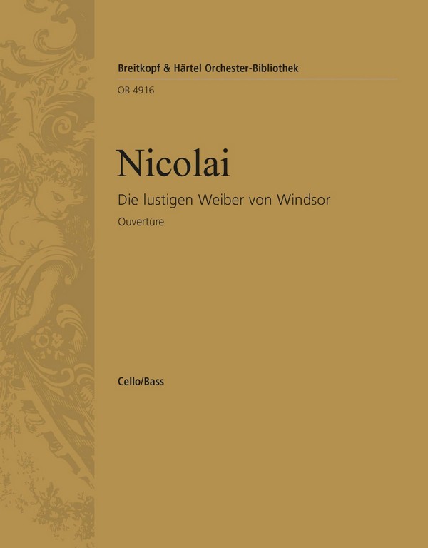 Die lustigen Weiber von Windsor - Ouvertüre&nbsp;&nbsp;für Orchester&nbsp;&nbsp;Violoncello / Kontrabass