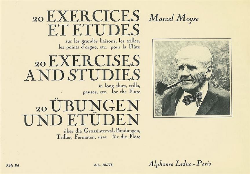 20 exercices et études sur les  grandes liaisons, le trille, les  points d'orgue pour flûte