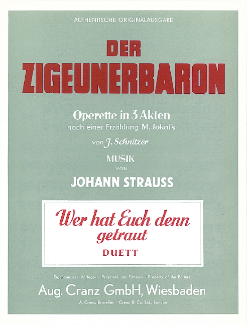 Wer hat euch denn getraut Duett&nbsp;&nbsp;für 2 Singstimmen und Klavier&nbsp;&nbsp;