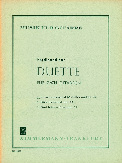 L'encouragement op.34&nbsp;&nbsp;für 2 Gitarren&nbsp;&nbsp;Stimmen