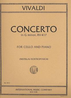 Concerto g minor RV417&nbsp;&nbsp;for cello and orchestra&nbsp;&nbsp;for cello and piano