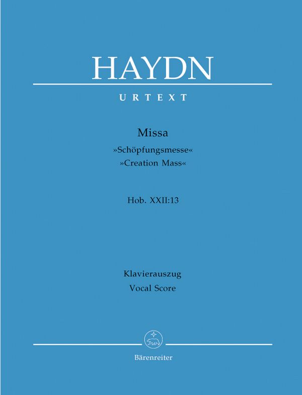 Schöpfungsmesse Hob.XXII:13&nbsp;&nbsp;für Soli, Chor und Orchester&nbsp;&nbsp;Klavierauszug (la)