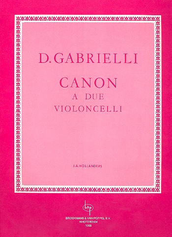Canon  per 2 violoncelli  