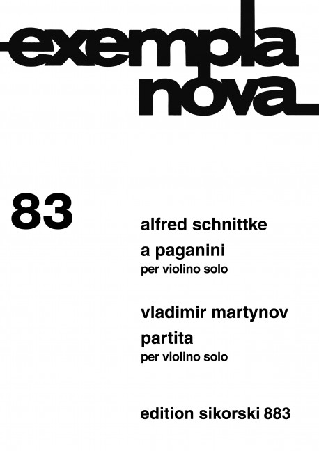 A Paganini (Schnittke)  und  Partita (Martynov, V.I.) für  Violine solo