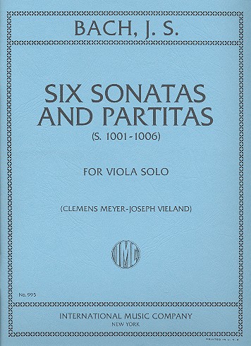 6 Violin Sonatas and Partitas&nbsp;&nbsp;for viola&nbsp;&nbsp;