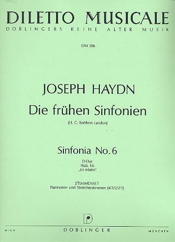Sinfonie D-Dur Nr.6 Hob.I:6&nbsp;&nbsp;für Orchester&nbsp;&nbsp;Stimmensatz