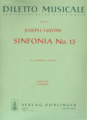 Sinfonie D-Dur Nr.13 Hob.I:XIII für orchester&nbsp;&nbsp;Partitur&nbsp;&nbsp;