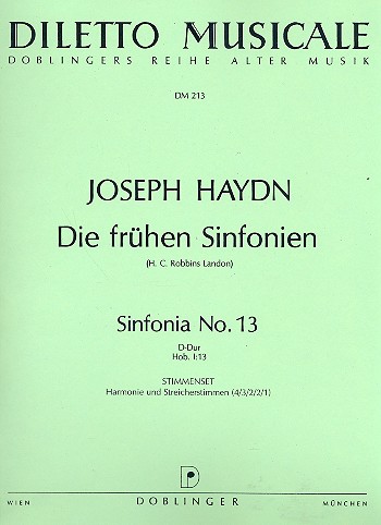 Sinfonie D-Dur Nr.3 Hob.I:13&nbsp;&nbsp;für Orchester&nbsp;&nbsp;Stimmenset (Harmonie und 4-3-2-2-1)