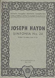 Sinfonie D-Dur Nr.24 Hob.I:24&nbsp;&nbsp;für Orchester&nbsp;&nbsp;Studienpartitur