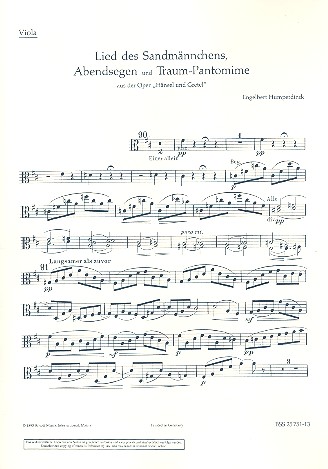 Lied des Sandmännchens&nbsp;&nbsp;für grosses Orchester&nbsp;&nbsp;Einzelstimme - Viola