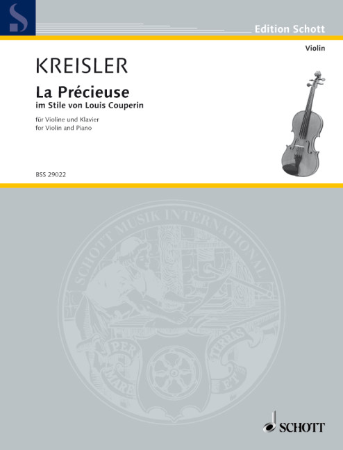 La Précieuse im Stile von Louis Couperin Nr. 4  für Violine und Klavier  