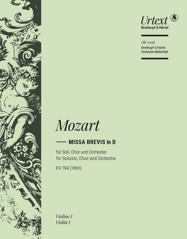 Missa brevis D-Dur KV194 (KV186h)&nbsp;&nbsp;für Soli, gem Chor und Orchester&nbsp;&nbsp;Violine 1