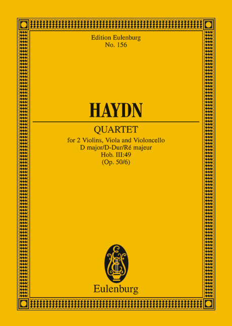 Streichquartett D-Dur op.50,6 Hob.III:49&nbsp;&nbsp;für Streichquartett&nbsp;&nbsp;Studienpartitur