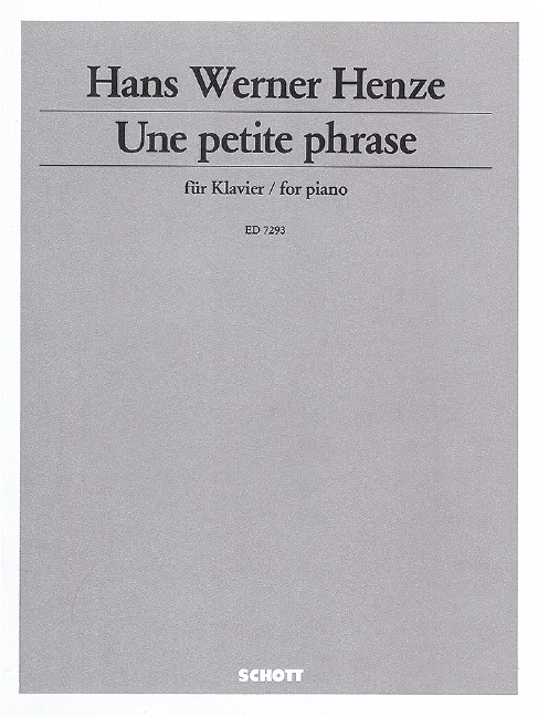 Une petite phrase&nbsp;&nbsp;für Klavier&nbsp;&nbsp;