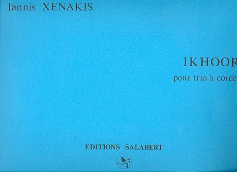 Ikhoor pour violon, alto et violoncelle  partitione et parties (1978)  