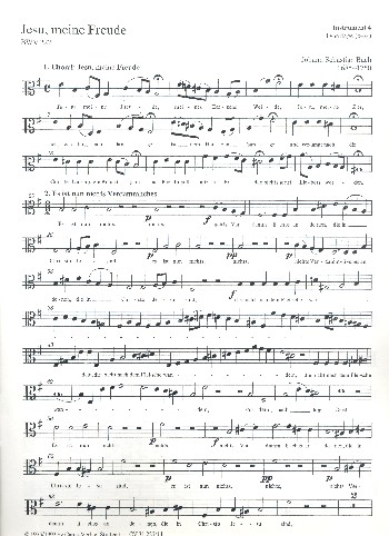 Jesu meine Freude BWV227&nbsp;&nbsp;für Chor (SSATB) und Instrumente&nbsp;&nbsp;Instrument 4