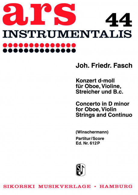 Konzert d-Moll für Oboe, Violine  und Streichorchester  Partitur