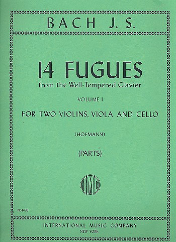 14 Fugues vol.1 (from the 'well-tempered Clavier')&nbsp;&nbsp;for string quartet&nbsp;&nbsp;parts