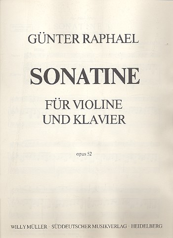 Sonatine h-Moll op.52&nbsp;&nbsp;für Violine und Klavier&nbsp;&nbsp;