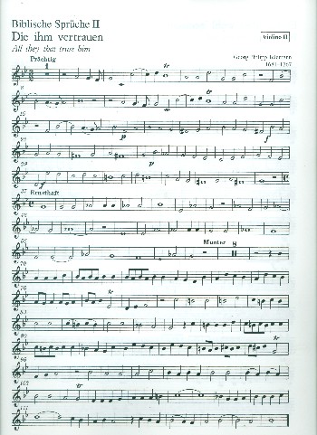 Biblische Sprüche Band 2&nbsp;&nbsp;16 Motetten für Frauenchor (SA)&nbsp;&nbsp;und Bc,  Violine 2