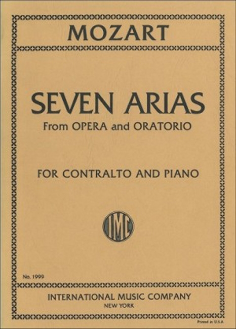 Arias from operas - 7 Arias&nbsp;&nbsp;for contralto and piano&nbsp;&nbsp;KAGEN, SERGIUS, ED
