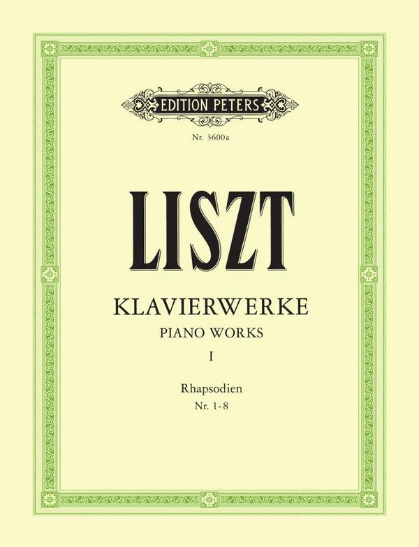 Ungarische Rhapsodien Band 1 (Nr.1-8)&nbsp;&nbsp;für Klavier&nbsp;&nbsp;