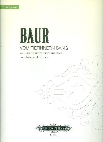 Vom tiefinnern Sang 4 Lieder&nbsp;&nbsp;für mittlere Stimme und Klavier&nbsp;&nbsp;