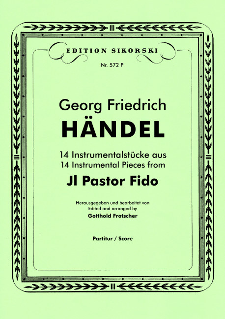 14 INSTRUMENTALSTUECKE AUS  IL PASTOR FIDO FUER ORCHESTER  PARTITUR
