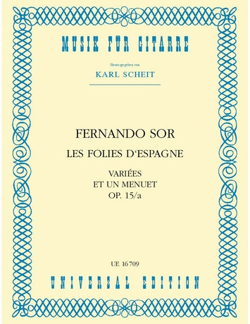 Les folies d'espagne, op. 15a&nbsp;&nbsp;für Gitarre&nbsp;&nbsp;