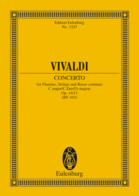 Konzert C-Dur op.44,11&nbsp;&nbsp;für Flautino und Streicher&nbsp;&nbsp;Studienpartitur