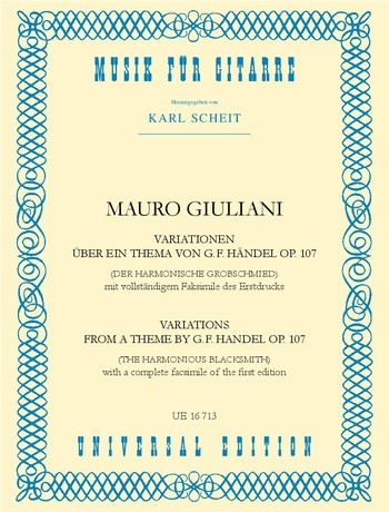 Variationen über ein Thema von&nbsp;&nbsp;G. F. Händel op.107 für Gitarre&nbsp;&nbsp;