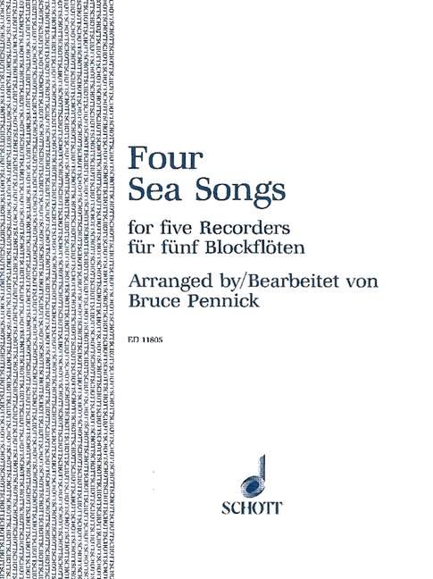 4 Sea Songs  for 5 recorders (SSATB)  score
