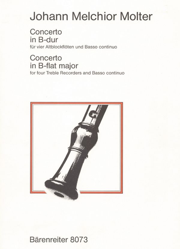 Konzert B-Dur für 4 Altblockflöten