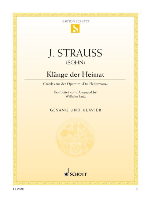 Klänge der Heimat aus 'Die Fledermaus'&nbsp;&nbsp;für Koloratursopran und Klavier&nbsp;&nbsp;