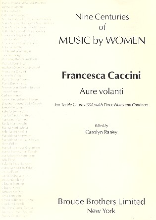 Aure volanti  for female chorus (SSA), 3 flutes and bc  score (it/en)
