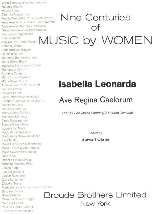 Ave Regina Caelorum  for soli, mixed chorus and continuo  score (la/en)