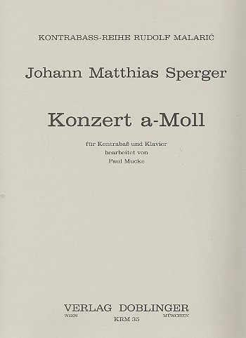 Konzert a-Moll Nr. für Kontrabass und  Orchester für Kontrabass und Klavier  