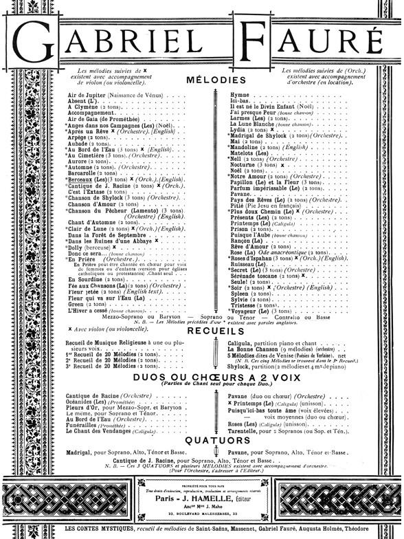 Les berceaux pour mezzo-soprano&nbsp;&nbsp;et piano (fr/en)&nbsp;&nbsp;