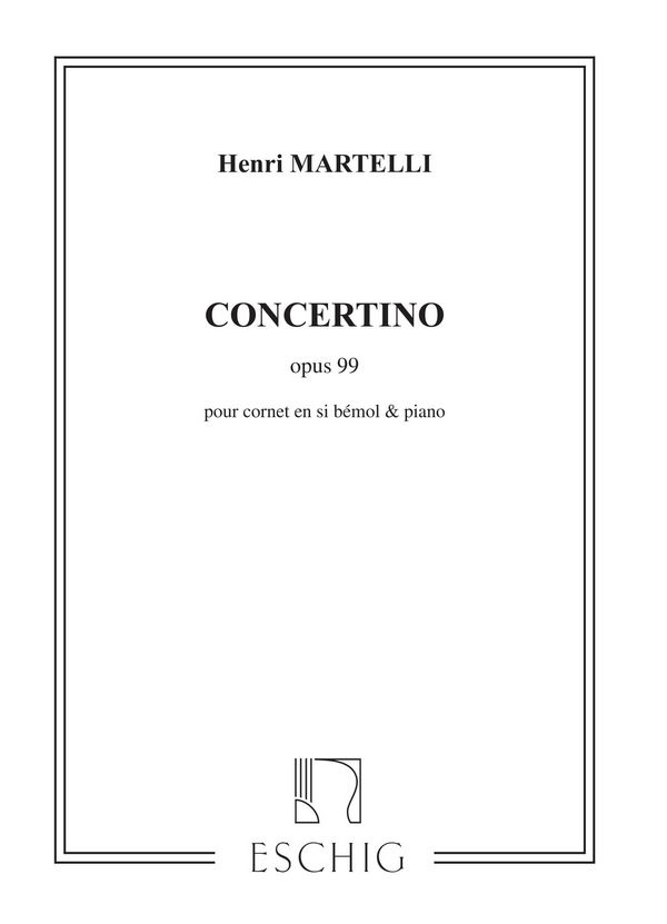 CONCERTINO FUER HORN IN B UND  KLAVIER  OP.99    PARTITUR+STIMME