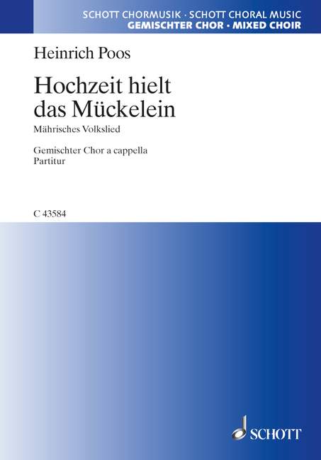 Hochzeit hielt das Mückelein  für gemischten Chor (SATB)  Chorpartitur