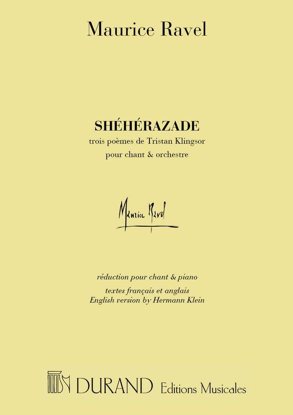 Sheherazade&nbsp;&nbsp;pour soprano et piano (fr/en)&nbsp;&nbsp;