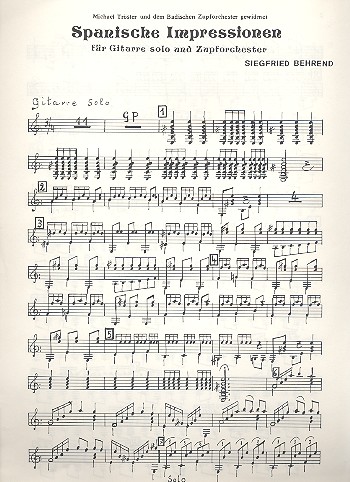 Spanische Impressionen  für Gitarre und Zupforchester  Gitarre Solostimme