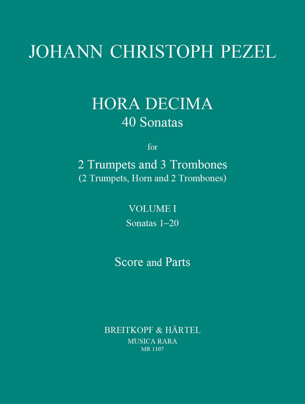Hora decima vol.1 (Nos. 1-20)  for 2 trumpets and 3 trombones  Score + 6 parts