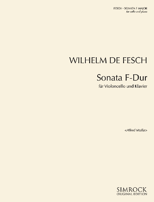 Sonate F-Dur  für Violoncello und Klavier  
