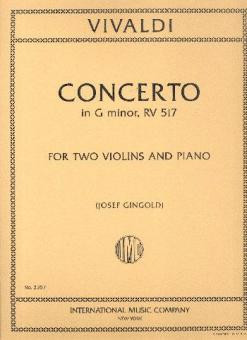 Concerto g Minor&nbsp;&nbsp;for 2 Violins and Orchestra&nbsp;&nbsp;for 2 violins and piano