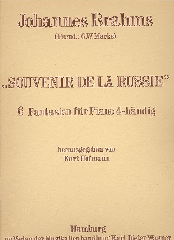 Souvenir de la Russie op.151&nbsp;&nbsp;für Klavier zu 4 Händen&nbsp;&nbsp;