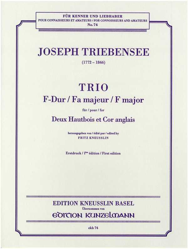 Trio F-Dur&nbsp;&nbsp;für 2 Oboen und Englischhorn&nbsp;&nbsp;Stimmen