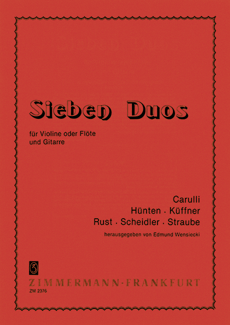 7 Duos&nbsp;&nbsp;für Violine (Flöte) und Gitarre&nbsp;&nbsp;