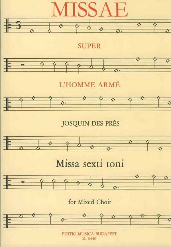 Missa l'homme arme  für gem Chor a cappella  Partitur